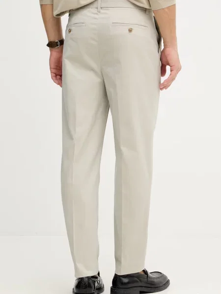 Calvin Klein spodnie garniturowe z beżowe