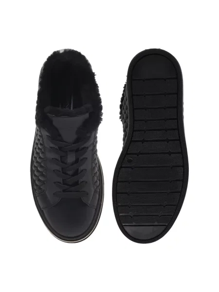 Sneakersy Baldinini skórzane pikowane czarne
