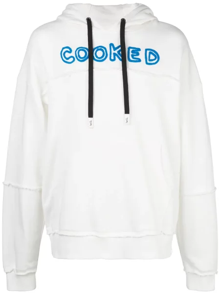 Mikina s kapucí Haculla s potiskem bílá