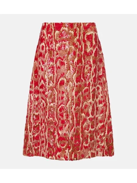 Fustă midi Dries Van Noten până la genunchi