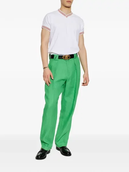 Tricou Versace cu decolteu în V alb