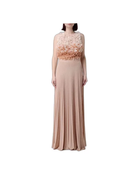 Sukienka Elisabetta Franchi beżowa