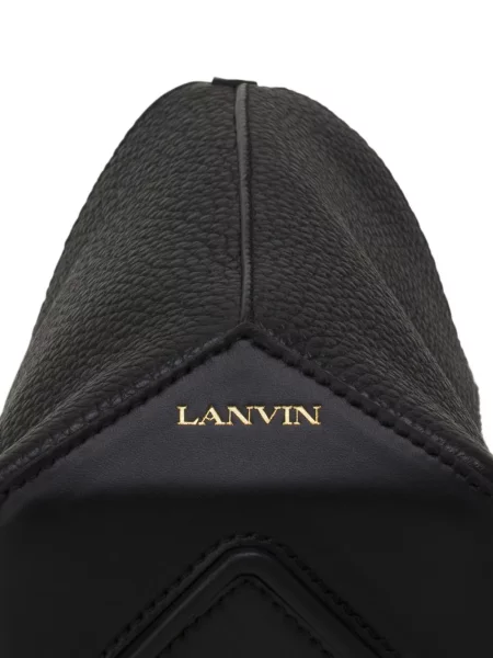 Body Lanvin din piele cu tepi negru
