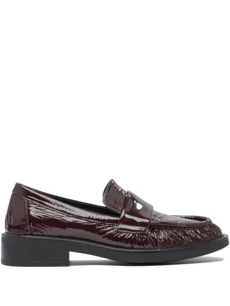 Pantofi loafer Strategia Shoes din piele de lac roșu