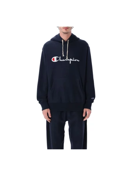 Bluza z kapturem Champion z logo niebieska