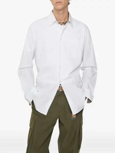 Карирана риза Burberry бяло