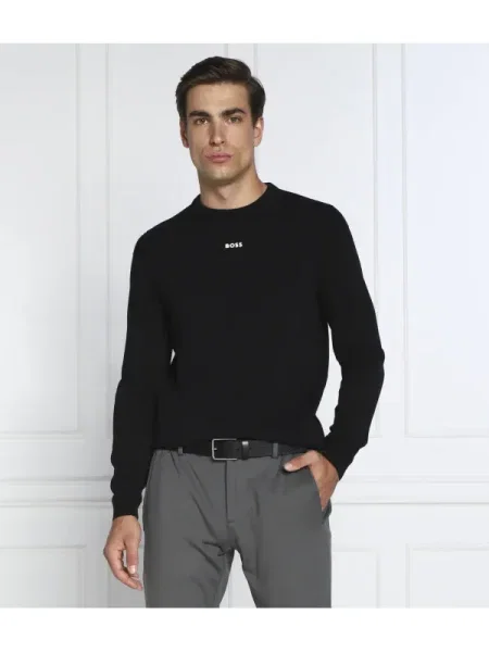BOSS GREEN Pulover Ralfio negru