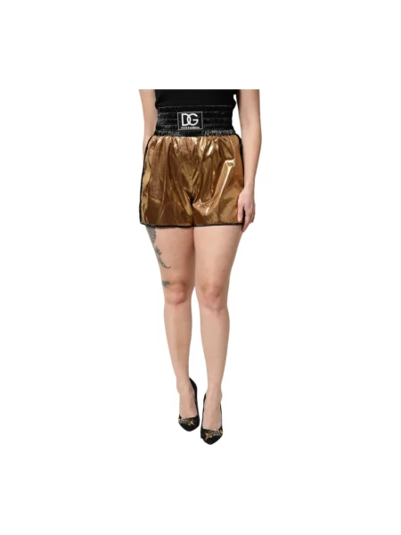 Spodnie Dolce And Gabbana z logo żółte
