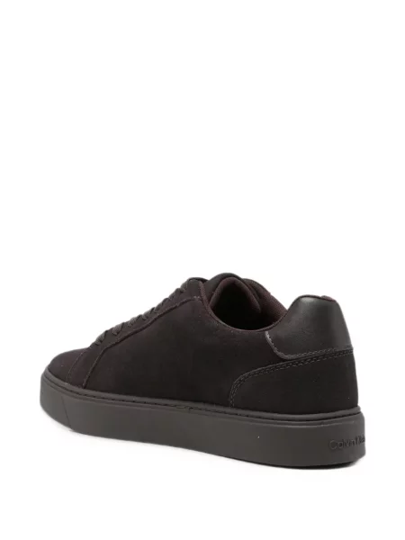 Sneakerși Calvin Klein cu șireturi din dantelă cu autograf maro