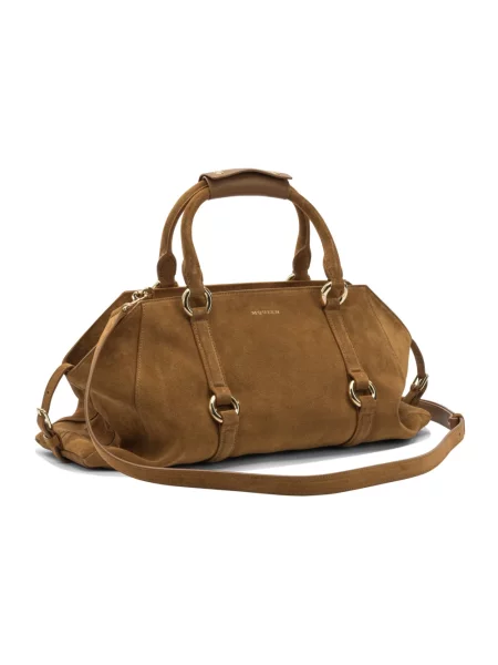Torebka Alexander Mcqueen skórzana brązowa