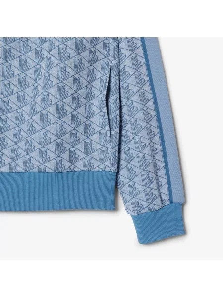 Lacoste Żakardowa Bluza Dresowa Paris Zapinana Na niebieski