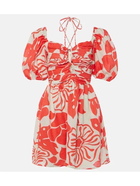 Rochie Faithfull The Brand de in cu model floral roșu