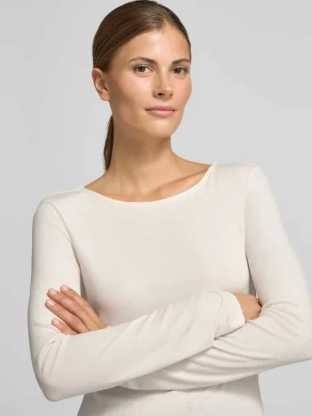 Bluzka z długim rękawem o kroju slim fit z mieszanki modalu model Smallo' Opus