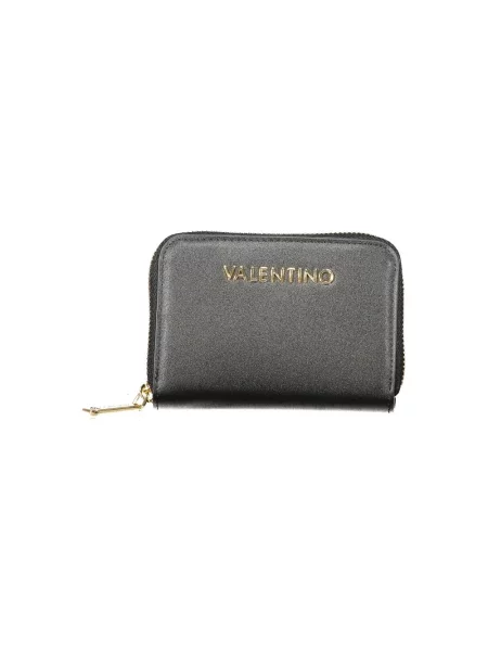Lniany portfel Valentino Bags czarny