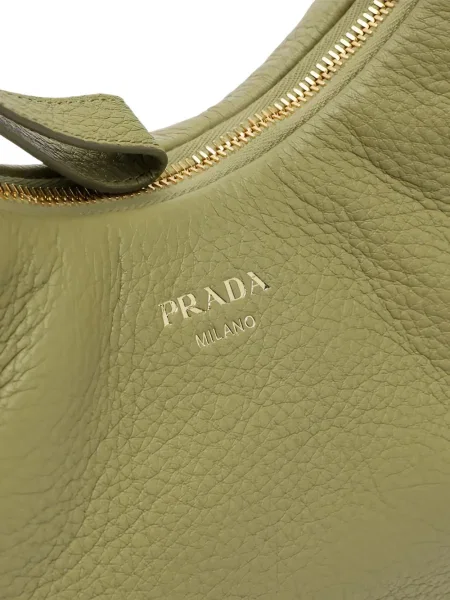 Geanta de piele Prada din piele verde