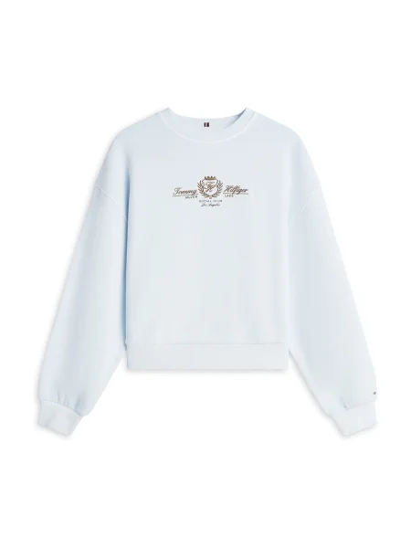 Geacă Tommy Hilfiger cu broderie din material terry albastru