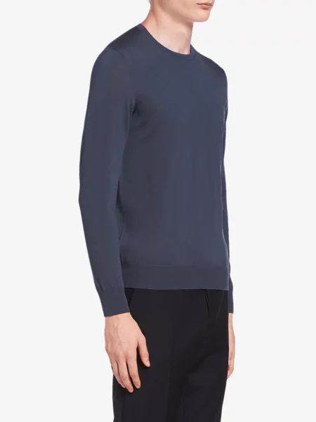 Sweter Prada wełniany szary