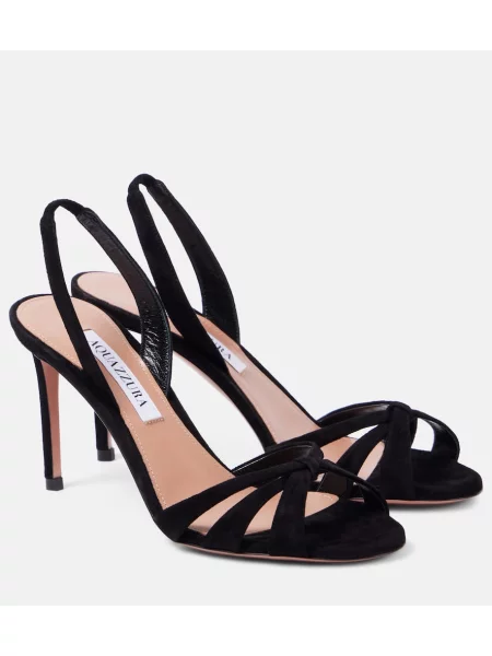 Sandale Aquazzura din piele de căprioară negru