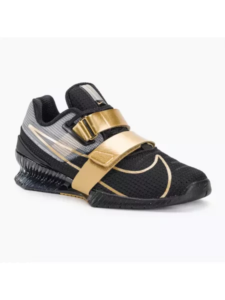 Buty do podnoszenia ciężarów Nike Romaleos 4 black/metallic gold white białe