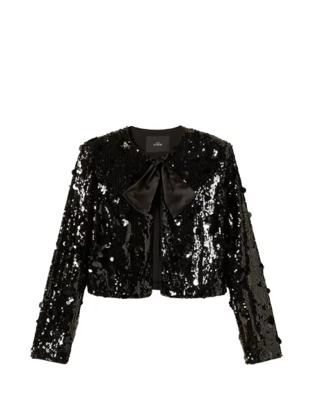 Geacă Twinset cu paiete cu model floral negru