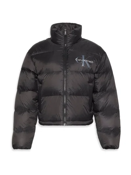 Calvin Klein Jeans Geacă din puf Graphic Logo negru