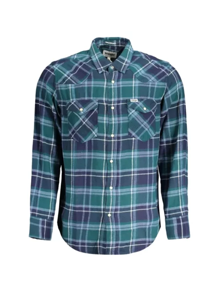 Cămașă Wrangler în carouri verde