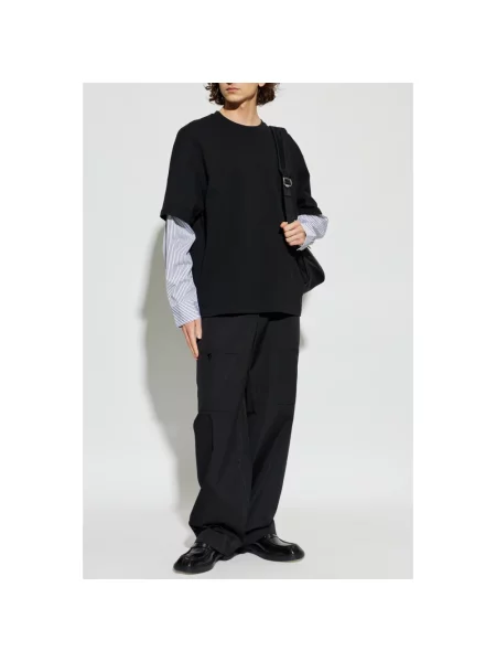 Spodnie cargo Jil Sander czarne