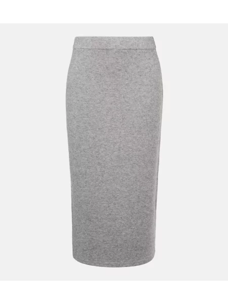Fustă midi Vince din jerseu până la genunchi gri