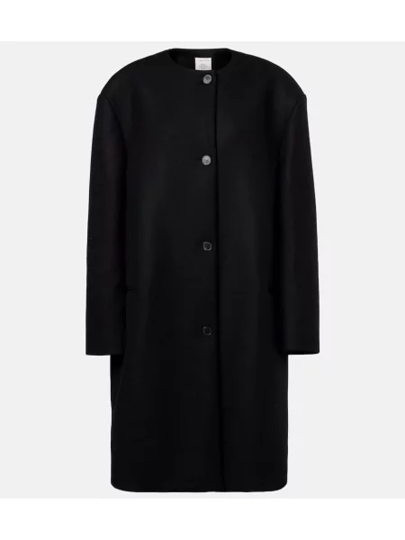 Palton Calvin Klein de lână negru