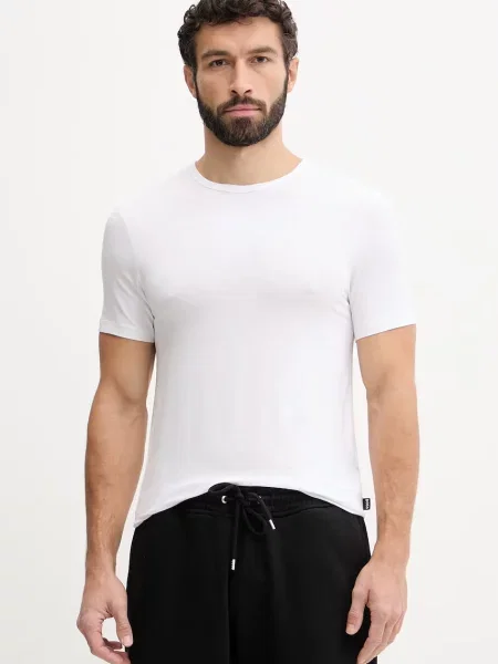 BOSS tričko s viskózou TShirt RN 3P Bamboo bílé