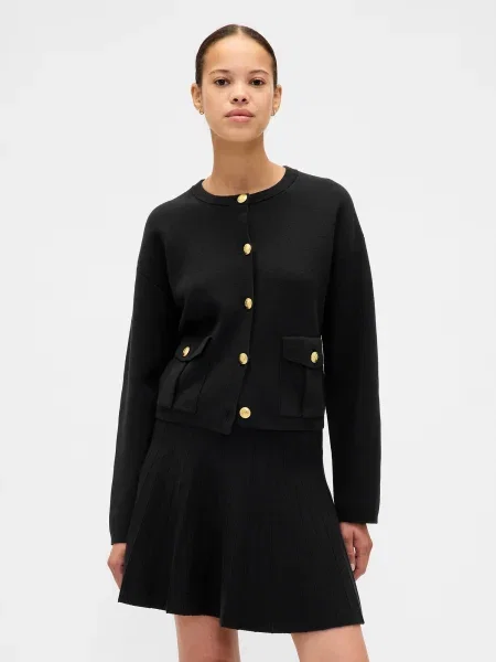 Cardigan Gap de lână negru