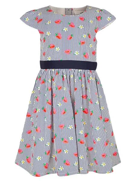 Happy girls Rochie bleumarin / albastru denim / roz zmeură alb