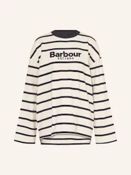 Barbour Bluza Nierozpinana Oversize Maeve weiss granatowa