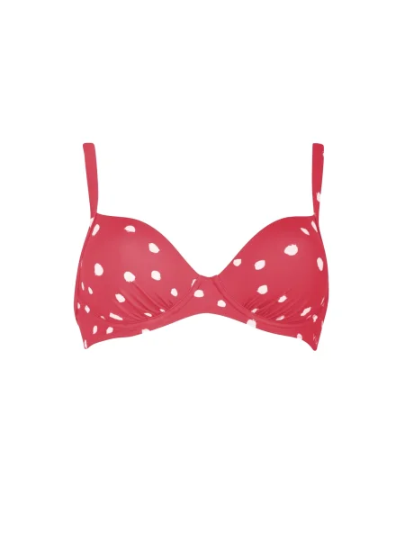 VIVID Sutien costum de baie roșu / murdar alb