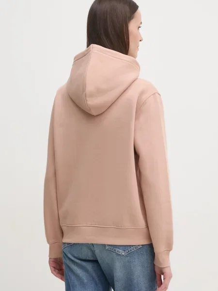 Bluza z kapturem Calvin Klein Jeans z kapturem gradientowa pomarańczowa