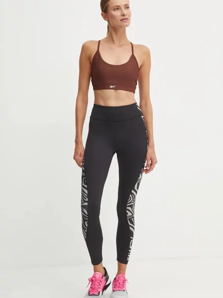 Športová podprsenka Reebok LUX Collection hnedá
