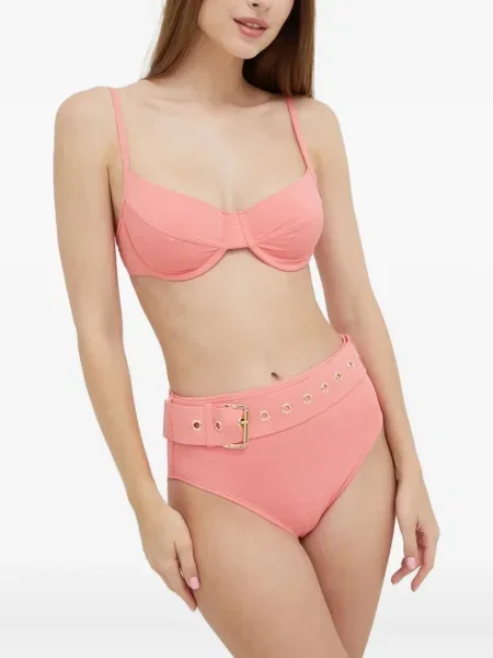 Haftowany bikini Michael Michael Kors o krotszym kroju chunky czarny
