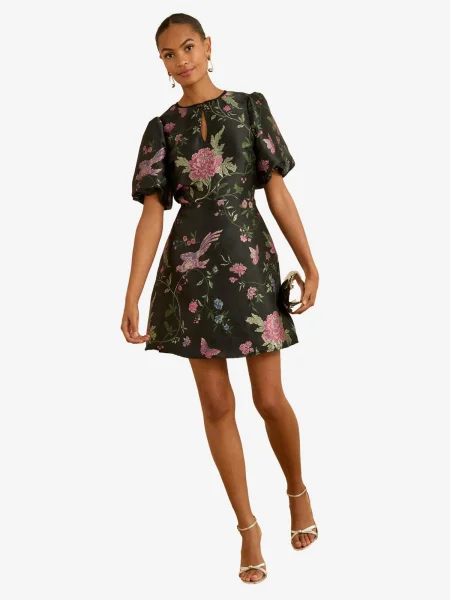 Love & roses Haljina zelena / roza crna