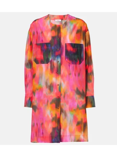 Rochie tip cămașă Eres de mătase de costum