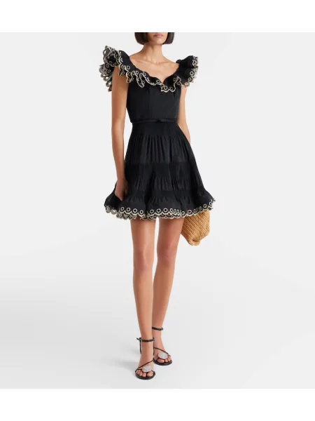 Rochie Zimmermann cu broderie negru