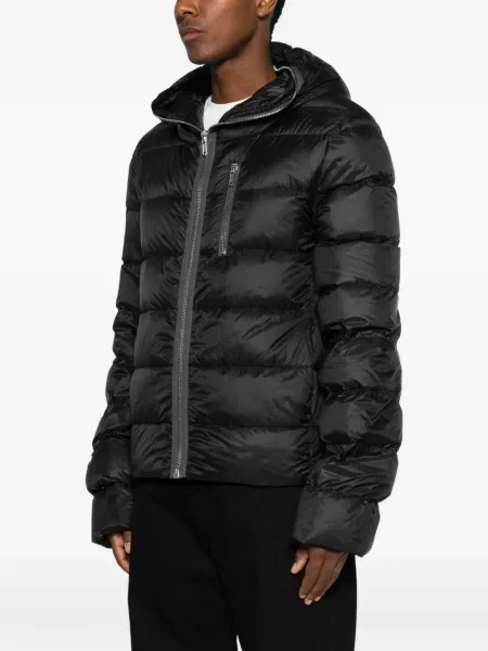 Geacă cu puf Rick Owens cu glugă negru