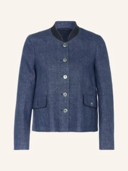 Grasegger Kurtka Silke Z Lnu blau niebieska