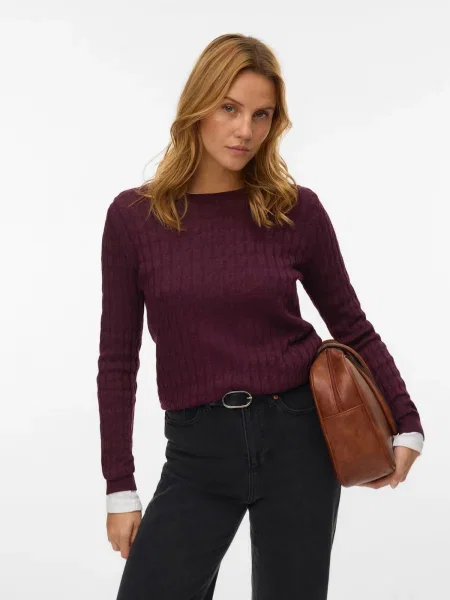 VERO MODA Pulover VMFLO vin roșu