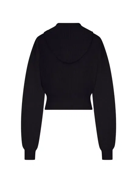 Hanorac cu glugă Sportmax tricotate negru
