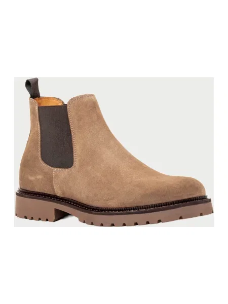 Buty do kostki Exton skórzane brązowe