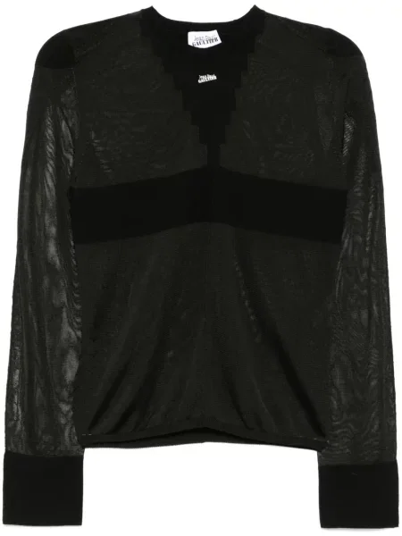 Top Jean Paul Gaultier tricotate negru