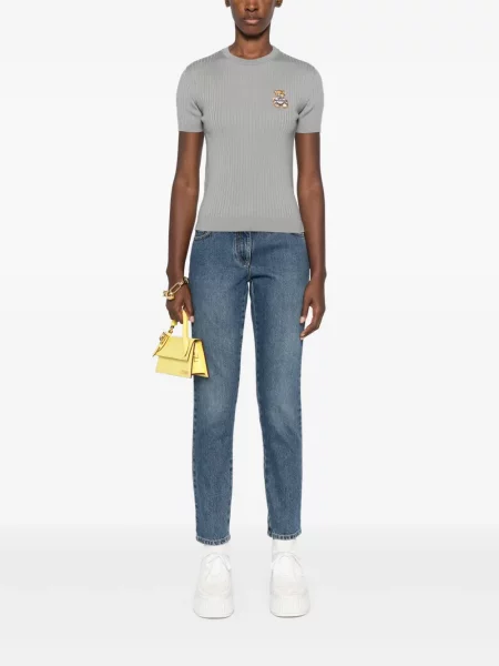 Liesas skinny fit džinsai Moschino mėlyna