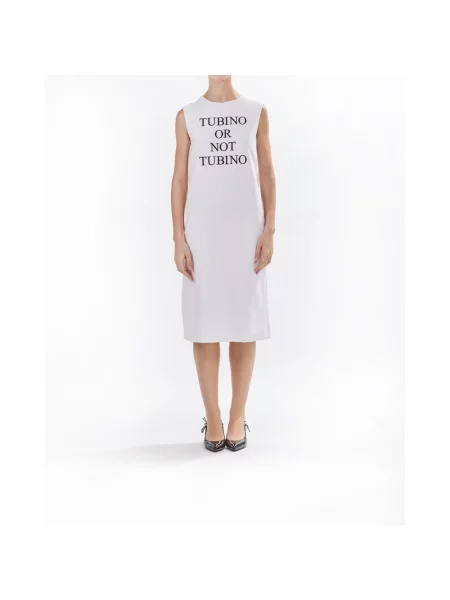 Sukienka Moschino bez rękawów biała