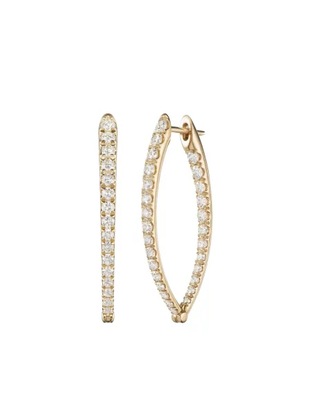 Diamant cercei Melissa Kaye galben