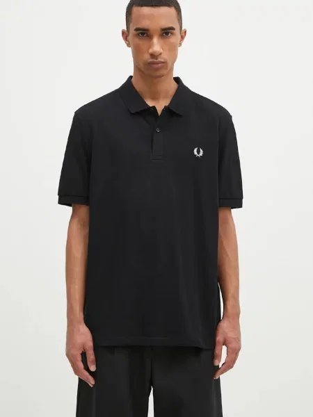 Tricou FRED PERRY Plain Polo T-Shirt Black M negru